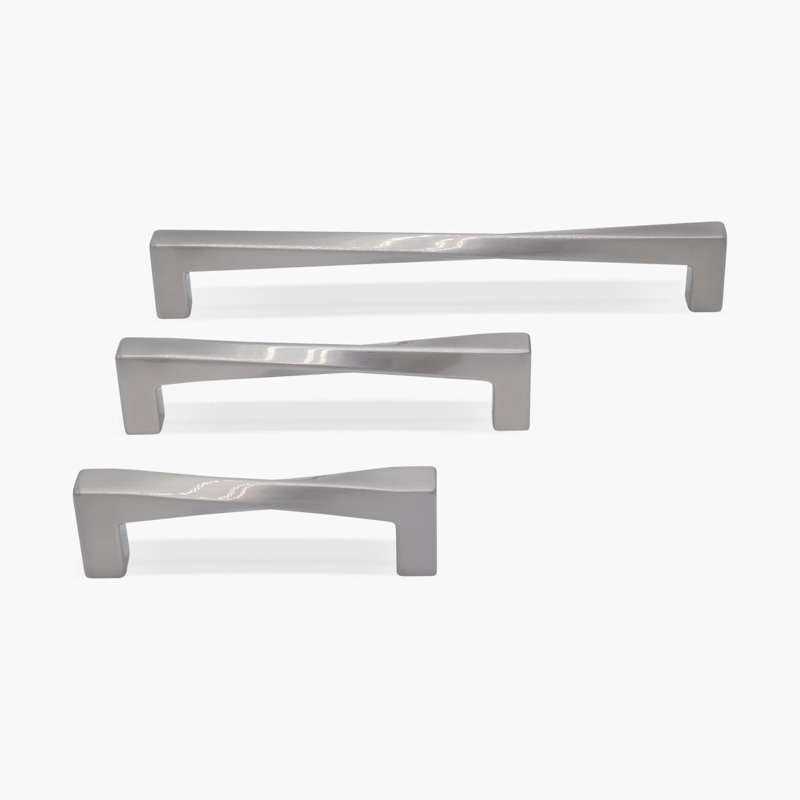 Twist Bar / Handle Pull, Satin Nickel, 5"