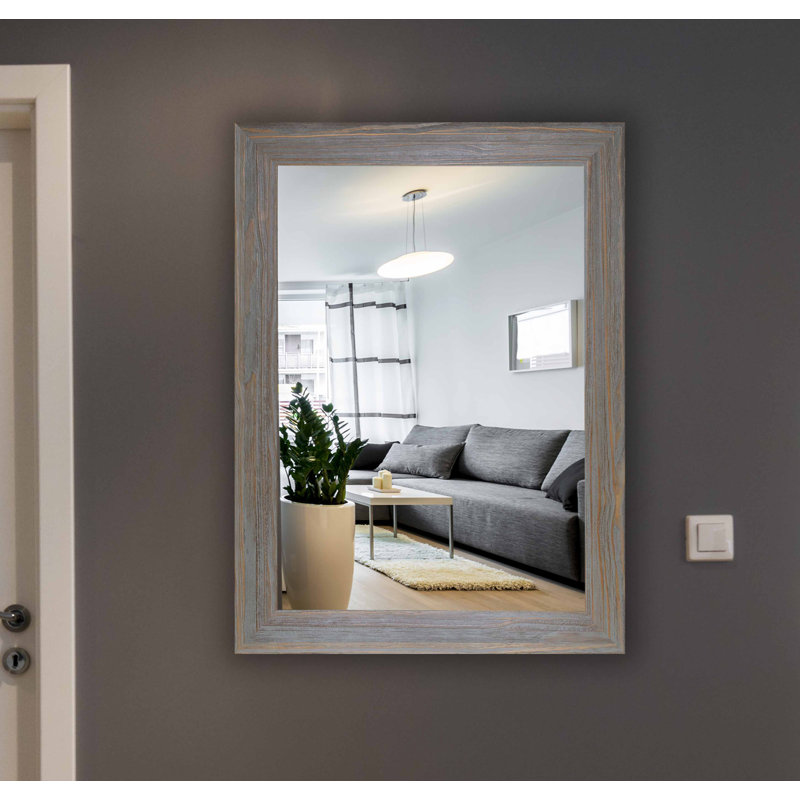 Pernie Wood Flat Mirror, 45.75" H x 39.75" W
