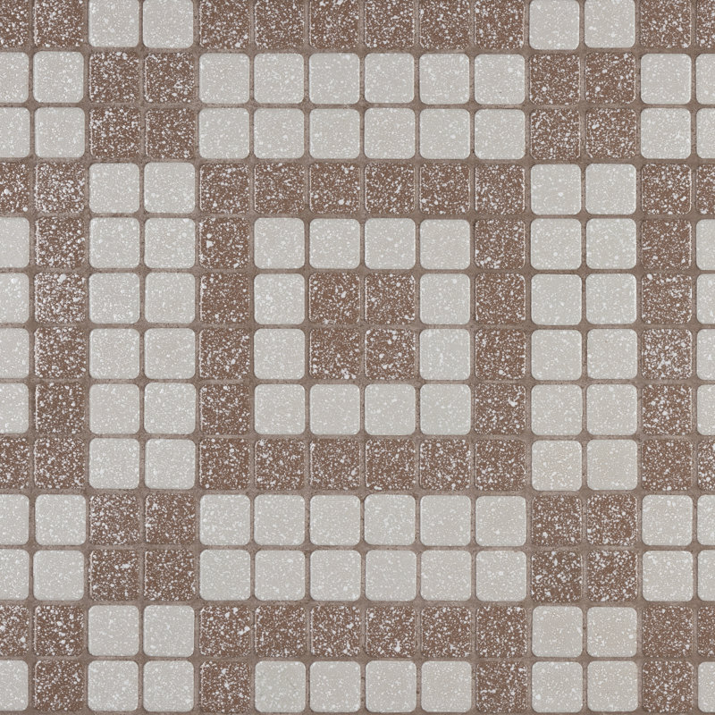 Crystalline Market 1.3" x 1.3" Porcelain Grid Mosaic Wall & Floor Tile, Beige