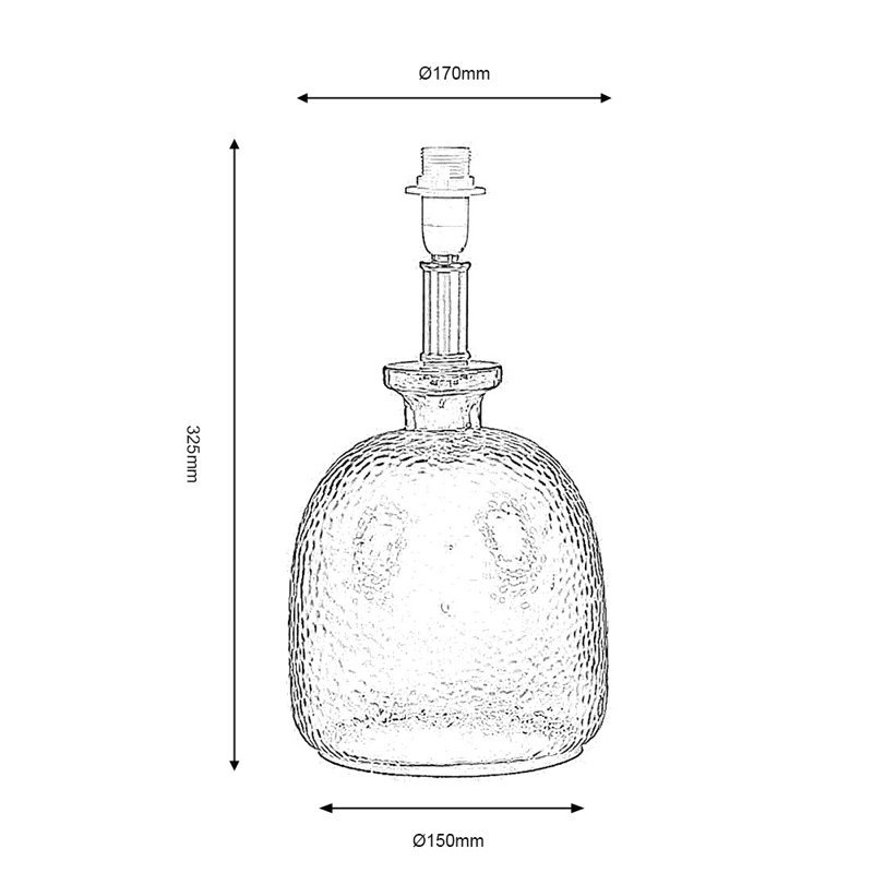 Arda Glass Lamp Base Lamp, White