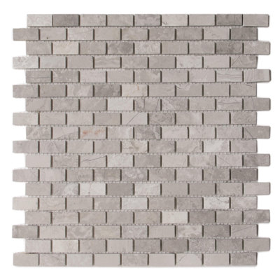 12" x 12" Marble Brick Joint Mosaic Wall & Floor Tile