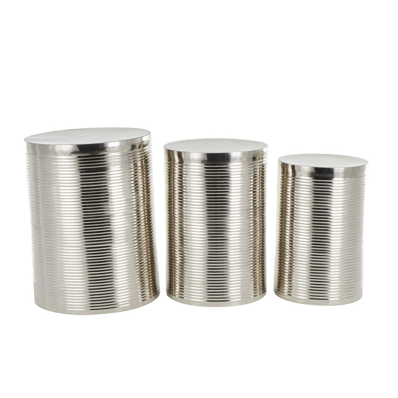 Ensemble de tables d'appoint en métal Mulvey, Argent
