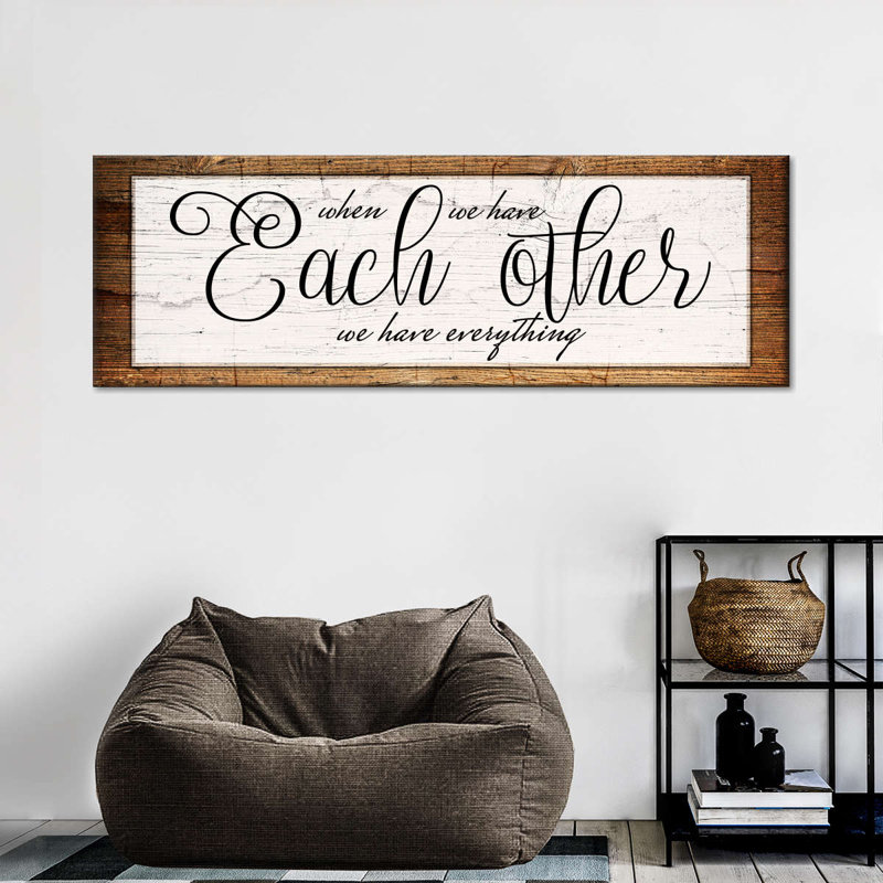 Couples cite les uns les autres Couples Quote, reproduction sur toile, H 8 po x l 24 po x P 1 po