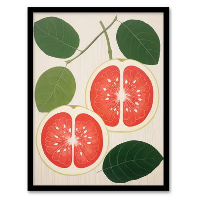 Fruity Guava Orange Green Kitchen - Single Picture Frame Print