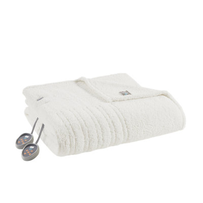 Couverture chauffante en sherpa