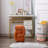 Velvet Upholstered Ottoman Makeup Stool Footstool-823363168