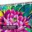 Rideau de douche imperméable à motif floral exotique Lotus avec 12 crochets-1645174104
