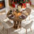 31.5'' Small Round Wood Dining Table for 2-4 People