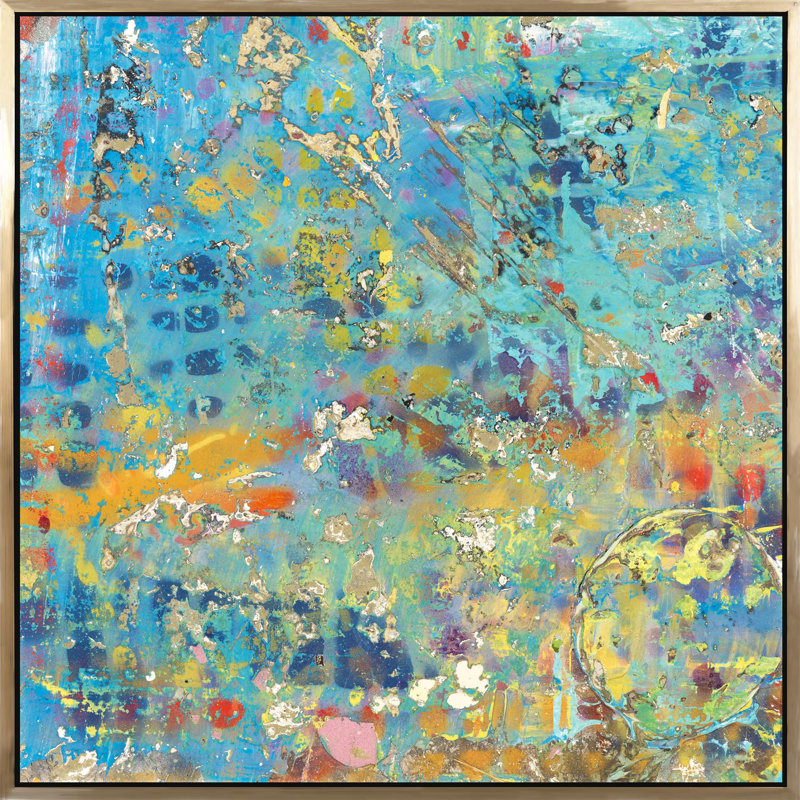 5 Below Anew Painting, 24" H x 24" W, Gold Framed