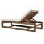 Chaise longue d'extérieur en eucalyptus