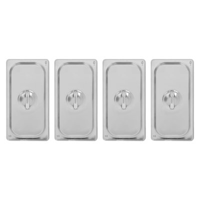 Argon Tableware Stainless Steel Gastronorm Container Lids - 1/3 - Pack of 4