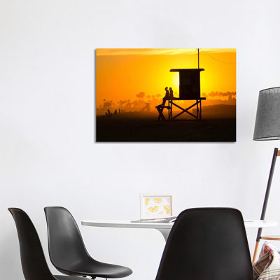 Lifeguard Tower on the Beach, Newport Beach, California, USA 1 Piece Wrapped Canvas Wall Art