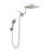 Adjustable 10" High Pressure Dual Shower Head with 9-Spray Handheld Shower-119512979
