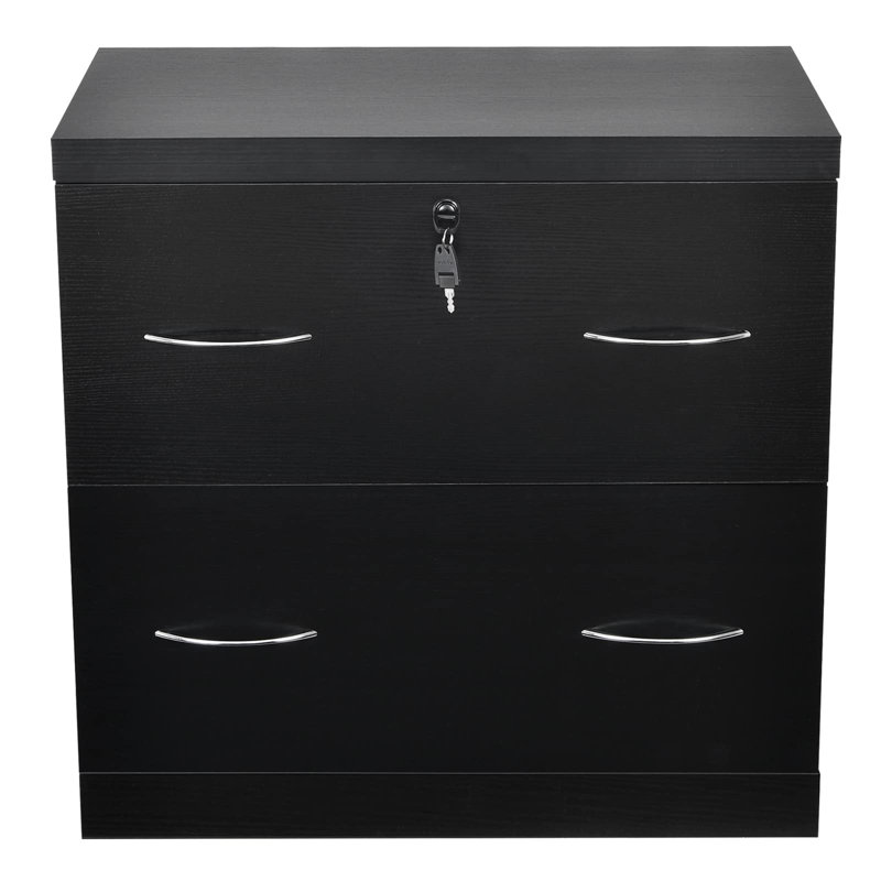 Jye 74 cm W 2 -Drawer Filing Cabinet, Black