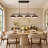 4-Head Modern Dimmable Integrated LED Linear Kitchen Island Pendant