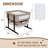 Twin Bassinet For 2 Babies - Double Bassinet For Twins With Music Toys, Mosquito Net & Storage Basket Portable Foldable Bedside Sleeper For Newborns, Khaki-1601738911