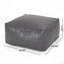 Repose-pieds rectangulaire en similicuir Bambo