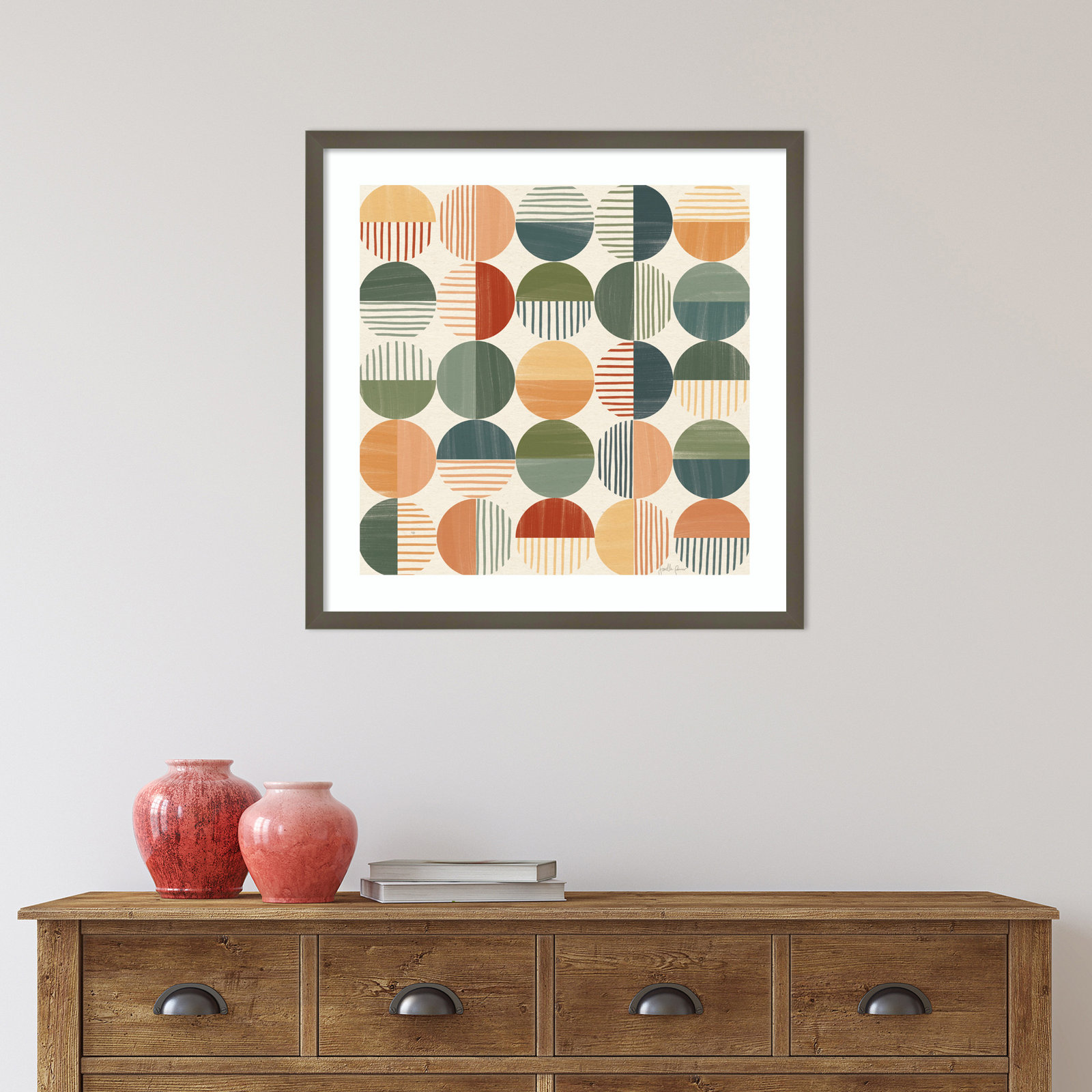 Born To Roam Pattern II, Gray, 25" H x 25" W x 1" D