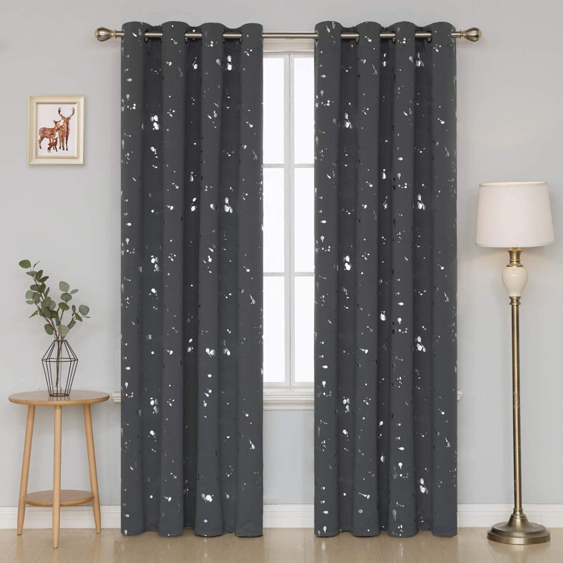 Siskiyou Room Darkening Curtain Pair, 52" W x 54" L, Dark Gray