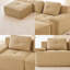Canapé modulaire en forme de L de 117 po avec repose-pieds mobile, canapé 3 places en velours côtelé de qualité supérieure avec assise profonde, conception capitonnée et base antidérapante sans assemblage-243186048