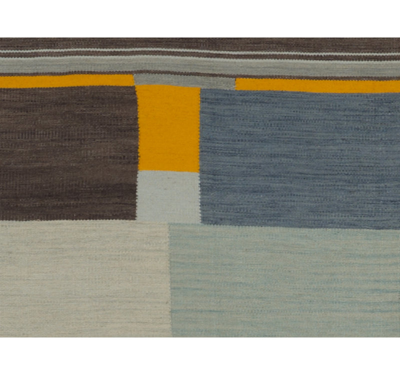 Plaid Area Rug in Light Blue