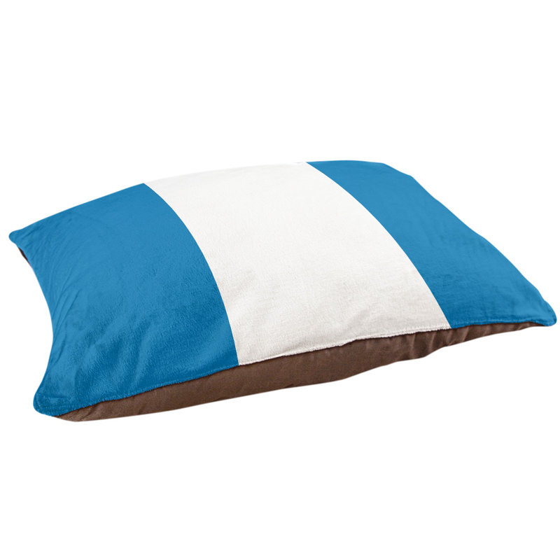 Oreiller Oklahoma, Grand (l 40 po x P 30 po x H 6,5 po), Bleu / blanc