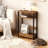 Narrow Side Table with Storage Shelf and Magazine Rack Slim Nightstand for Small Spaces Bathroom Bedside Table-816399871