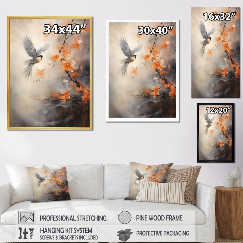 Symphonie aviaire Leca Bird II, Cadre photo noir, H 32 po x l 16 po x P 1 po