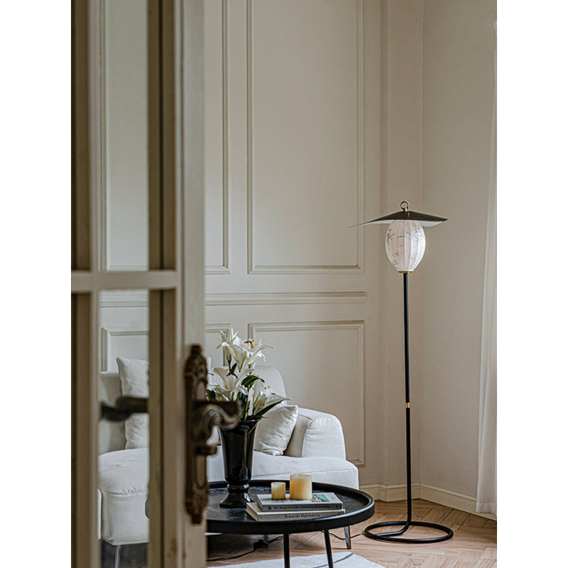 Chinese Traditional Style Iron & Fabric Floor Lamp