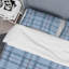 Tartan à carreaux bleus - ensemble de housse de couette abstrait - microfibre de polyester-1726865306