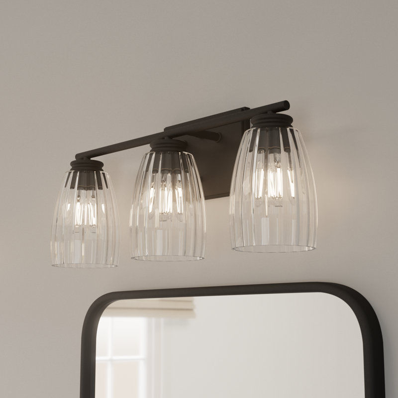 Hunter Erling 3 Light Medium Bathroom Vanity Wall Light Fixture