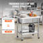 Table de travail portative réglable en acier inoxydable l 24 po x H 40 po VEVOR-100537317