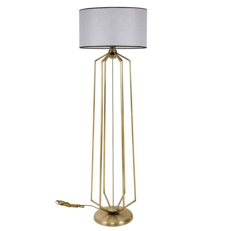 Cian 153cm Traditional Floor Lamp, Light Grey