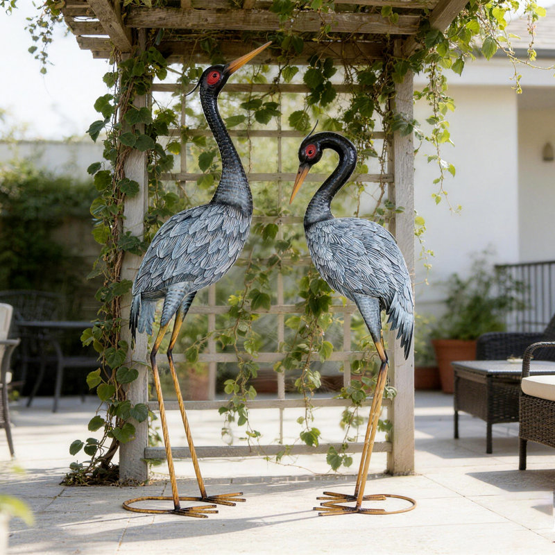 Ensemble de 2 statues de jardin Mojica