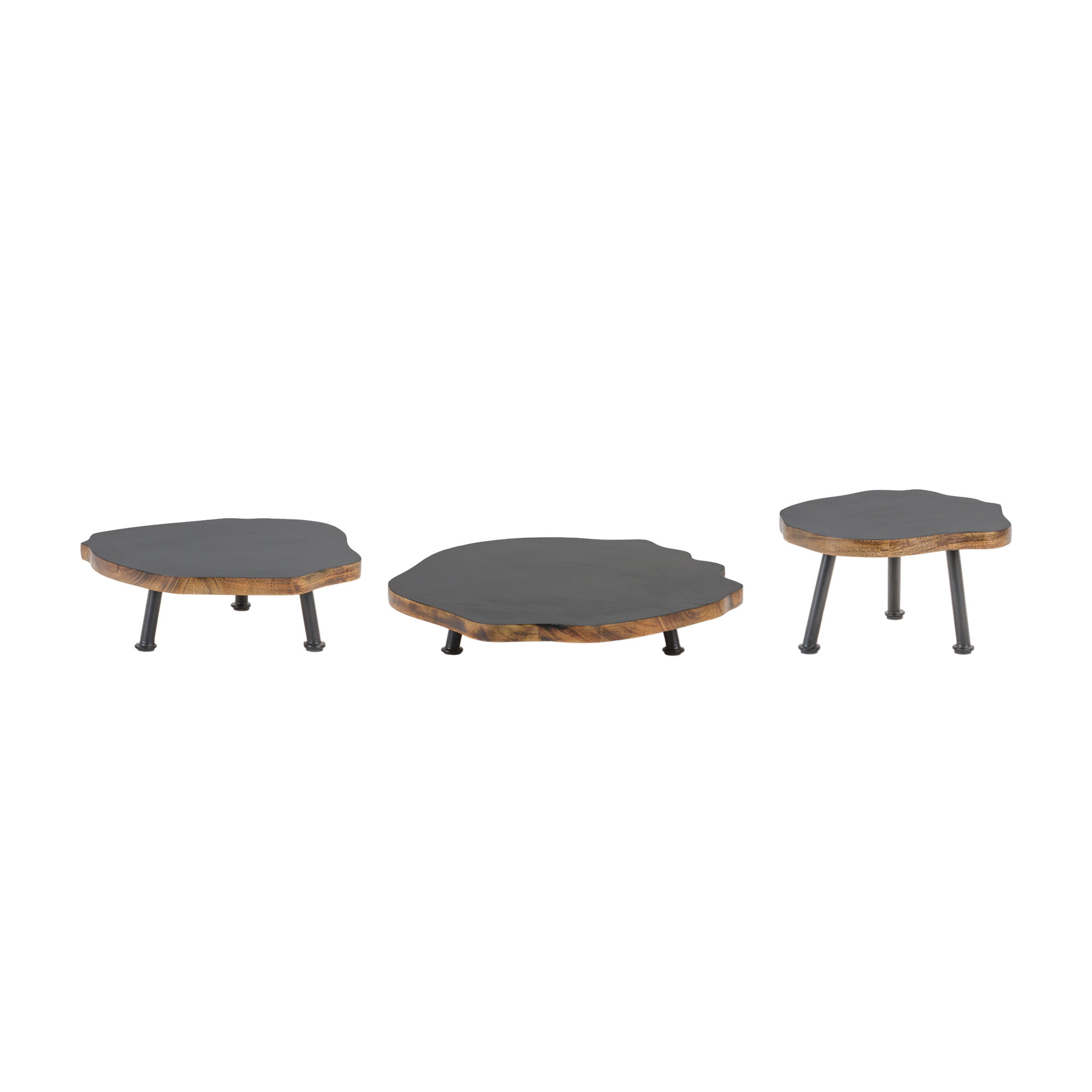 Loon Peak® Devan Metal Tray - Set of 3 | Wayfair