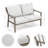 Vishali 4-Piece Aluminum Outdoor Conversation Set with Loveseat-96914907-96914908