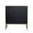 Wood Relief Ripple Design 1 Shelf and 2 Door Room Cabinet with Crescent Moon Handles
