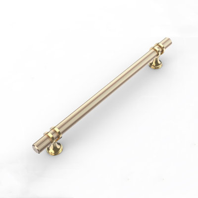 10 Pack Knurled Cabinet Handles,192MM Hole Center,Gold