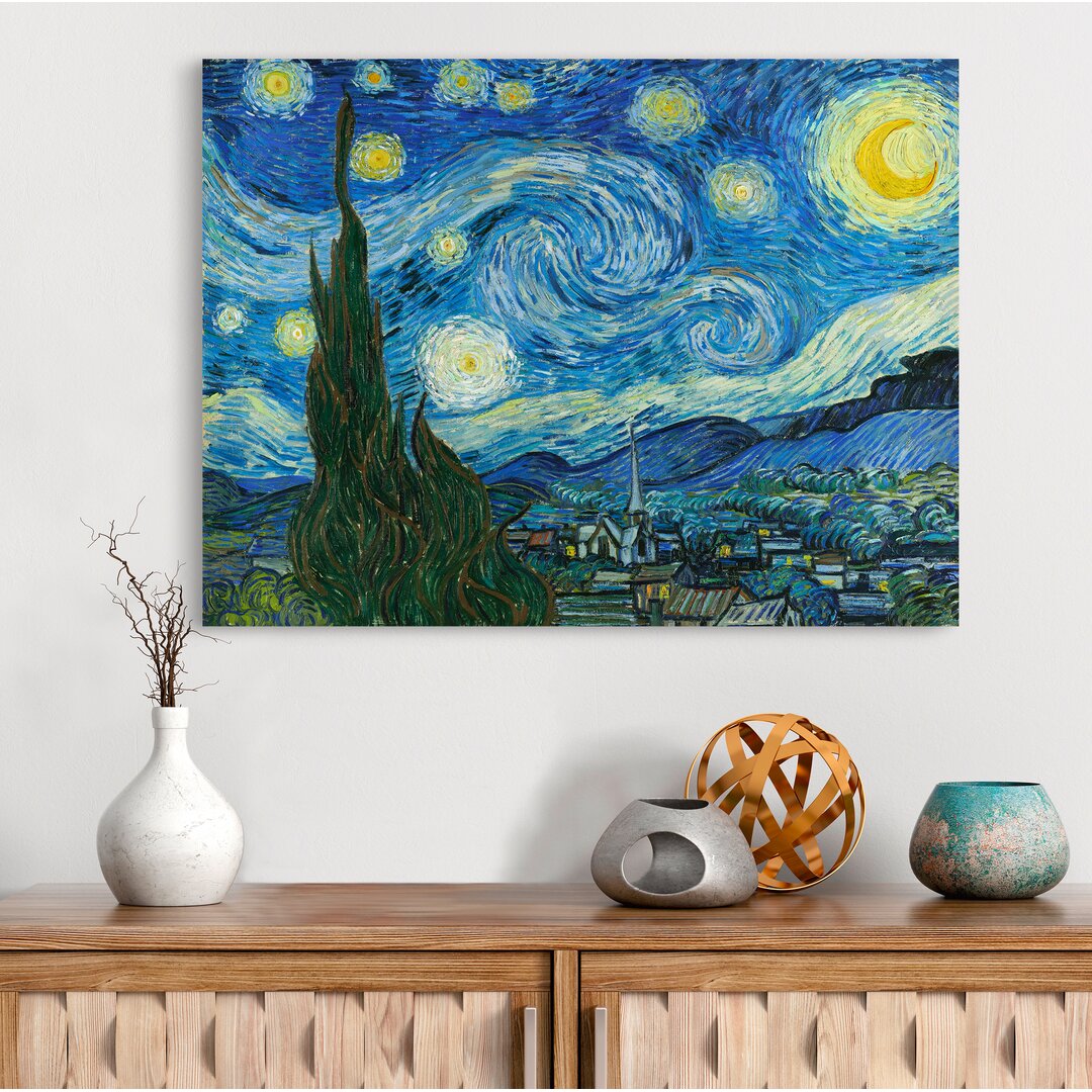 Leinwandbild - Gemälde „The Starry Night” von Vincent Van Gogh