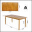 Table de salle à manger extérieure en bois d'acacia durable Visola, parfaite pour les rassemblements de patio et de jardin, résistante aux intempéries et élégante.