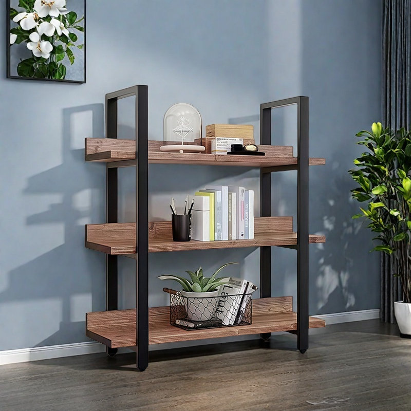A versatile and fashionable bookcase, (3 Shelves) 41.7"H x 39.3"W x 11.8"D