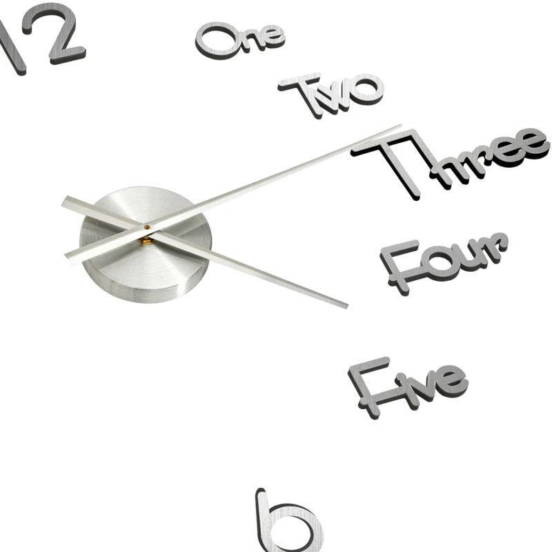 Galloway Wall Clock, Silver