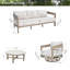 Ensemble de conversation pivotante en aluminium pour 5 personnes avec table en béton Harmonti-763139265