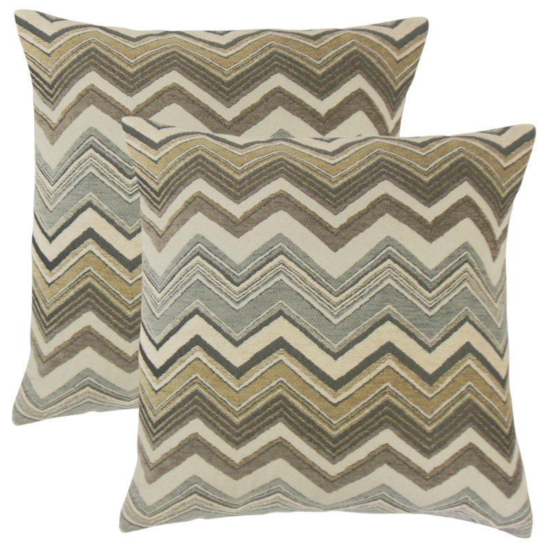 Chevron Feather Reversible Throw Pillow