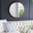 Manufactured Wood Frame Vertical Round Mirror