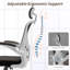 Fauteuil de bureau robuste en maille Michaelynn-857309945-857309944