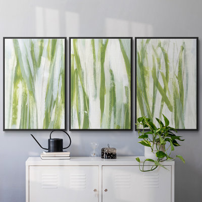 " Verge in Green I " 3 Piece Art Print