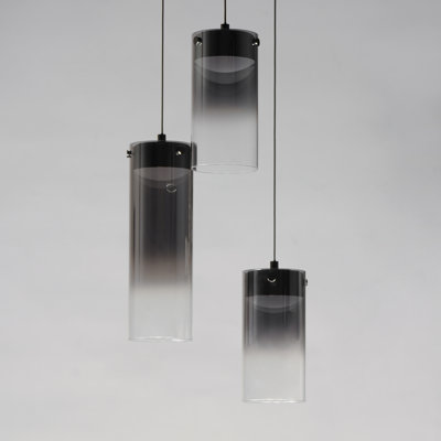 Delonda 3 Light Glass Dimmable LED Pendant