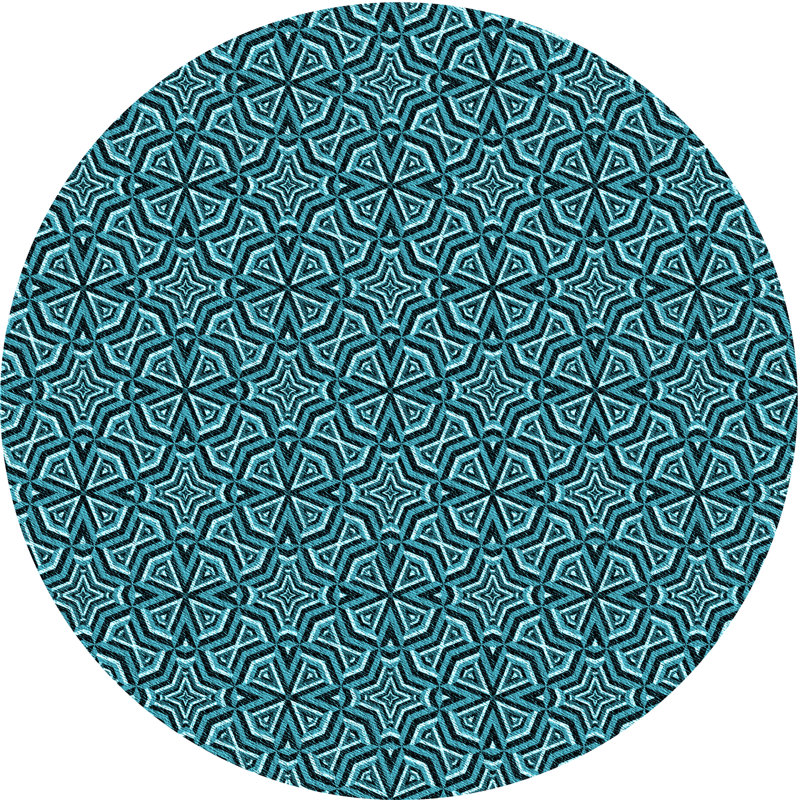 Geometric Indoor Rug, Round 6'