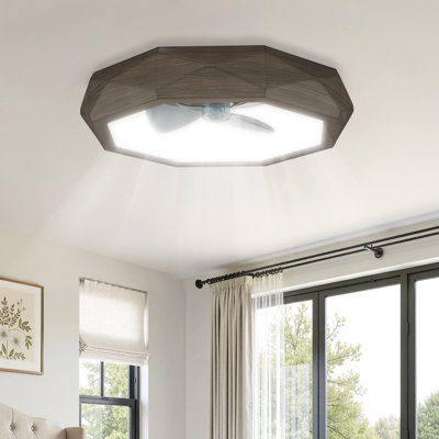 LED Walnut Wood Ceiling Fan